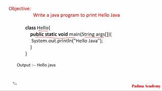 Hello Java || Write a java program to print Hello