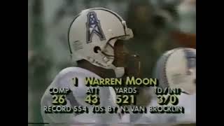 Warren Moon throws for 527 yards - Oilers @ Chiefs 1990