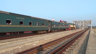 Chittagong Bound Chattala Express Train Passing Through Titas Rail Bridge -Bangladesh Railway