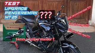 Upgrade pengereman mt 25 master rem 14mm + kaliper standart mt25 #mt25 #r25 #motovlog 2