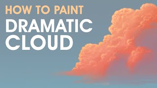 Learn How To Paint Dramatic CLOUD In 1 Minute #SHORTS