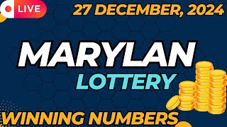 Maryland Midday Lottery Results For - 27 Dec, 2024 - Pick 3 - Pick 4 - Pick 5 - Powerball -Cash4life