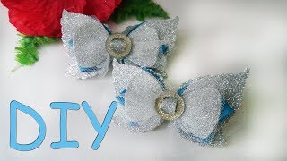 DIY Оригинальные заколки крылья из  фома, лент и фатина \\ Hair clips from  foamiran