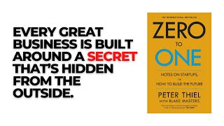 ZERO TO ONE - Peter Thiel - Full Audiobook Summary - How To Be An Entrepreneur