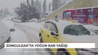 Zonguldak'ta yoğun kar yağışı