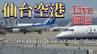 仙台空港(SENDAI INTERNATIONAL AIRPORT) ≪Live配信≫【CYGNS11】2022/09/11