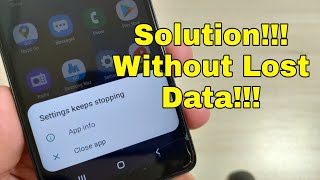 "Settings keeps stopping" Solution!!! All Samsung A01, A03, M01, M03 Core.