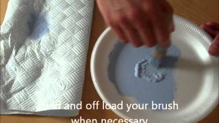 Painting a stencil using a stencil brush/stippling/pouncing