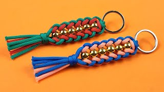 Super Easy Paracord Lanyard Keychain | How to make a Paracord Key Chain Handmade DIY Tutorial #47