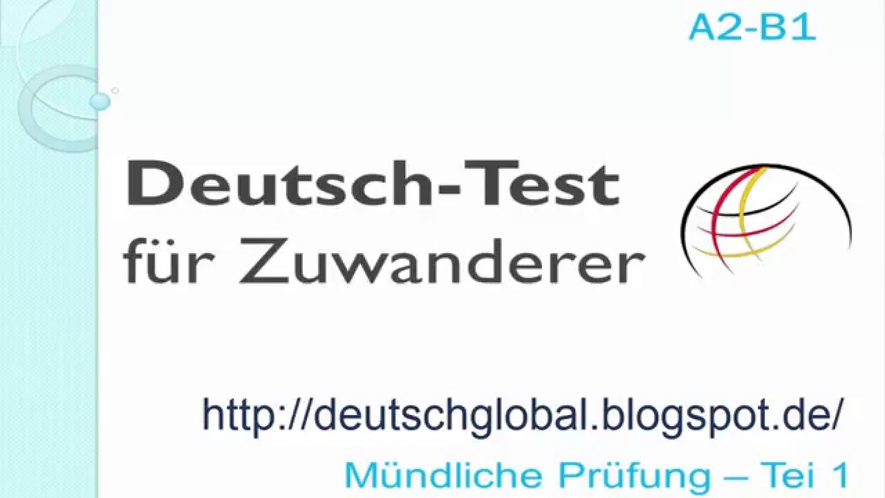 Prüfungsvorbereitung Deutschtest Für Zuwanderer A2-B1 Interaktiv - YouTube