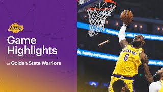 HIGHLIGHTS | LeBron James (26 pts, 15 reb, 8 ast) at Golden State Warriors