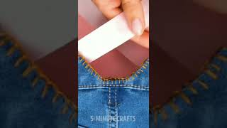 how to take in the waist of your jeans/no sew easy+quick must watch#shorts#viralvideo