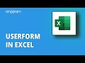 Userform In Excel | Excel Userforms For Beginners | How To Use Userform In Excel | Simplilearn