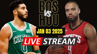 🔴LIVE : Houston Rockets vs Boston Celtics l Full Game highlights l Jan 03 2025 | NBA HOOPS