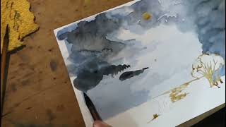 Watercolor-這是第一次接風景畫的委託所以要記錄！