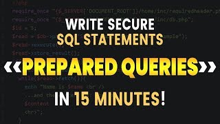 Writing PREPARED QUERIES in PHP - Secure SQL Tutorial: INSERT, UPDATE, SELECT, DELETE