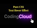 Glowing Text Hover Effect Using HTML & CSS | Neon Light Text Animation Tutorial
