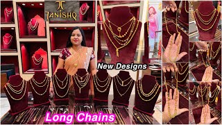 Amazing🤩Latest long gold chain designs with Making charge \u0026 Price from Tanishq| Gold Chain Necklaces