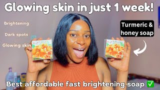 It will brighten your skin in 1 week! Soft 7 turmeric with honey soap review | turmeric \u0026 honey soap