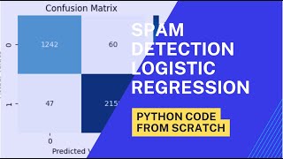 Email Spam Detection with Logistic Regression Python Code from Scratch #python #LogisticRegression