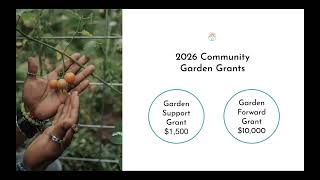 2026 Community Garden Grant Webinar