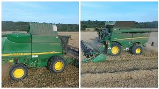 Moisson 2020 avec 2 batteuses john deere