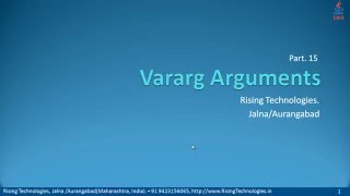 15 Vararg Methods