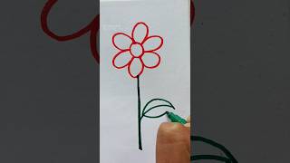 Flower Drawing || How to draw a flower ||🏵️ #shorts #youtubeshorts #flower #howtodraw #drawing #art