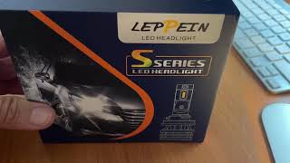 H13/9008 LED Headlight Bulbs Conversion Kit leppein S Series Dual Hi/Lo Beam 24xCREE Chips 6500K