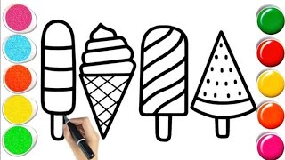 Drawing Cute Ice_cream For Kids | Ice-cream
