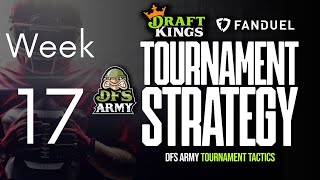 DFS NFL Week 17 Main Slate Draftkings GPP Strategy and Picks | Tournament Tactics