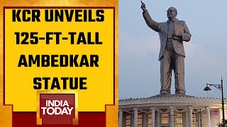Telangana CM KCR Unveils 125-Ft-Tall Ambedkar Statue In Hyderabad