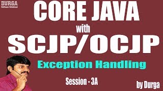 Core Java with OCJP/SCJP: Exception Handling Part-3A || Checked vs Unchecked Exceptions
