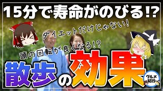 【ゆっくり解説】散歩するとストレス低下だけじゃない健康効果がヤバイ！