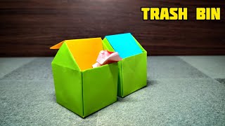 Origami Trash bin | Origami Waste bin | Origami tutorial | Paper craft