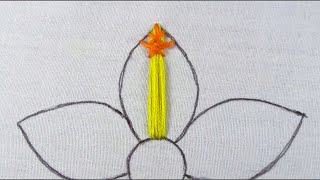 New Hand Embroidery Creative Work Most Elegant Colorful Flower Embroidery Design Tutorial