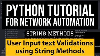 Python Tutorial: How validate User Input data using String Methods | string caseless comparison