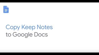 Copy keep notes to Google Docs