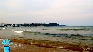 Yeongildae Beach Pohang South Korea. Relaxing sound of the waves of the Korean coast.