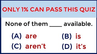 Mixed Grammar Quiz: If you score over 95% on this quiz, your English is Great!