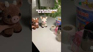 KÜÇÜK İŞLETMEMİN İLK SİPARİŞİİ!!🥹🐮🤎 amigurumi inek yeniden stokta