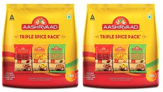 Aashirvaad Triple Spices Combo Pack ( Chilli, Turmeric, Coriander ) #unboxing