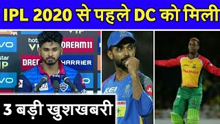 3 Good News for Delhi Capitals before IPL 2020 | Delhi Capitals Good News | IPL 2020