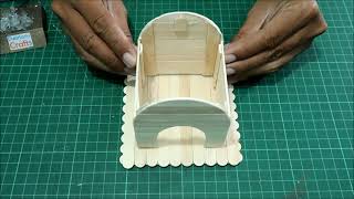 How to make a hamster house from popsicle sticks