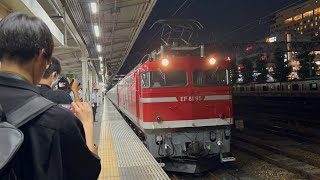 EF81 95が引くカシオペア紀行返却回送 宇都宮駅発車