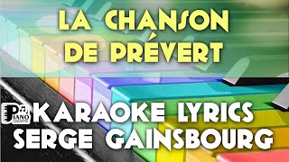 LA CHANSON DE PRÉVERT SERGE GAINSBOURG KARAOKE LYRICS VERSION PSR S975