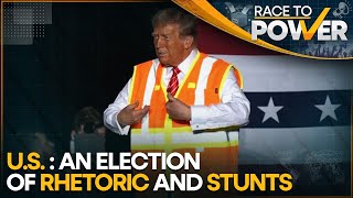 US Elections 2024: Donald Trump Walks Down Plane Stairs and Gets Into Garbage Truck | Race To Power