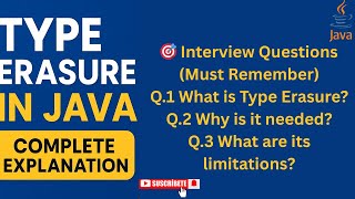 Q.7 🔥 “Type Erasure in Java Explained with Live Code | Java Generics Deep Dive