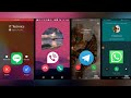 Incoming Call: WhatsApp vs TeleGuard vs Rugram vs Line/Screen recording mix