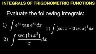 Integration of Trigonometric Functions Part 2
